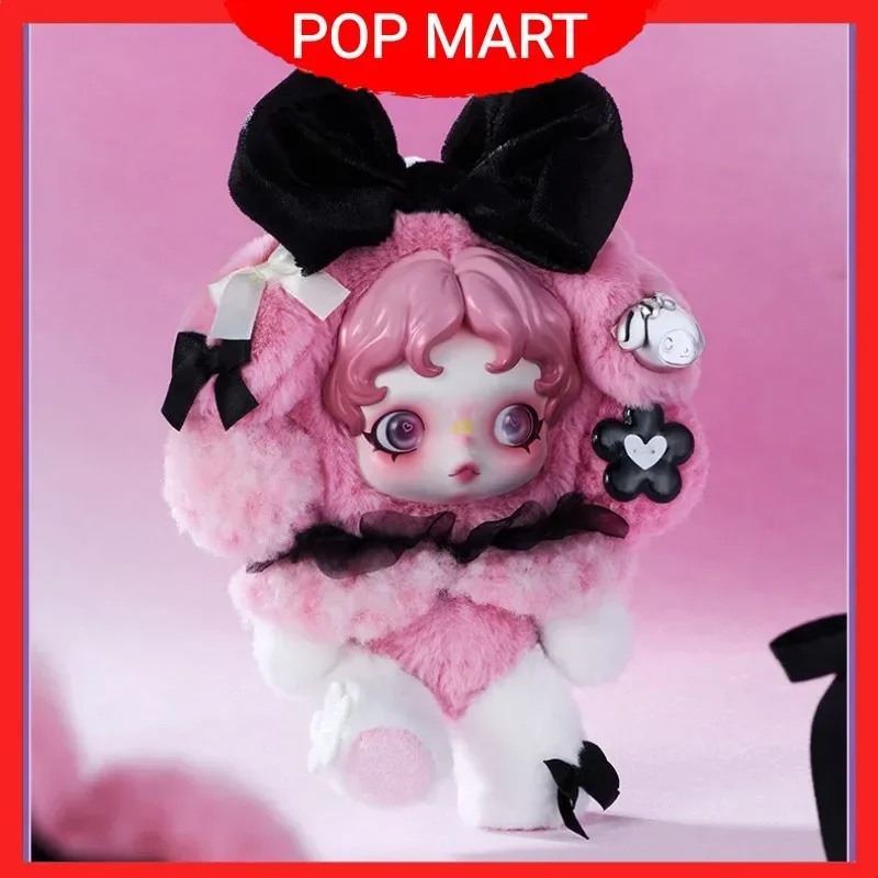 

Оригинальный плюшевый брелок Pop Mart Skullpanda My Melody & Kuromi Kawaii, подвесная кукла, официальный коллекционный декор для стола Sanrio, подарок