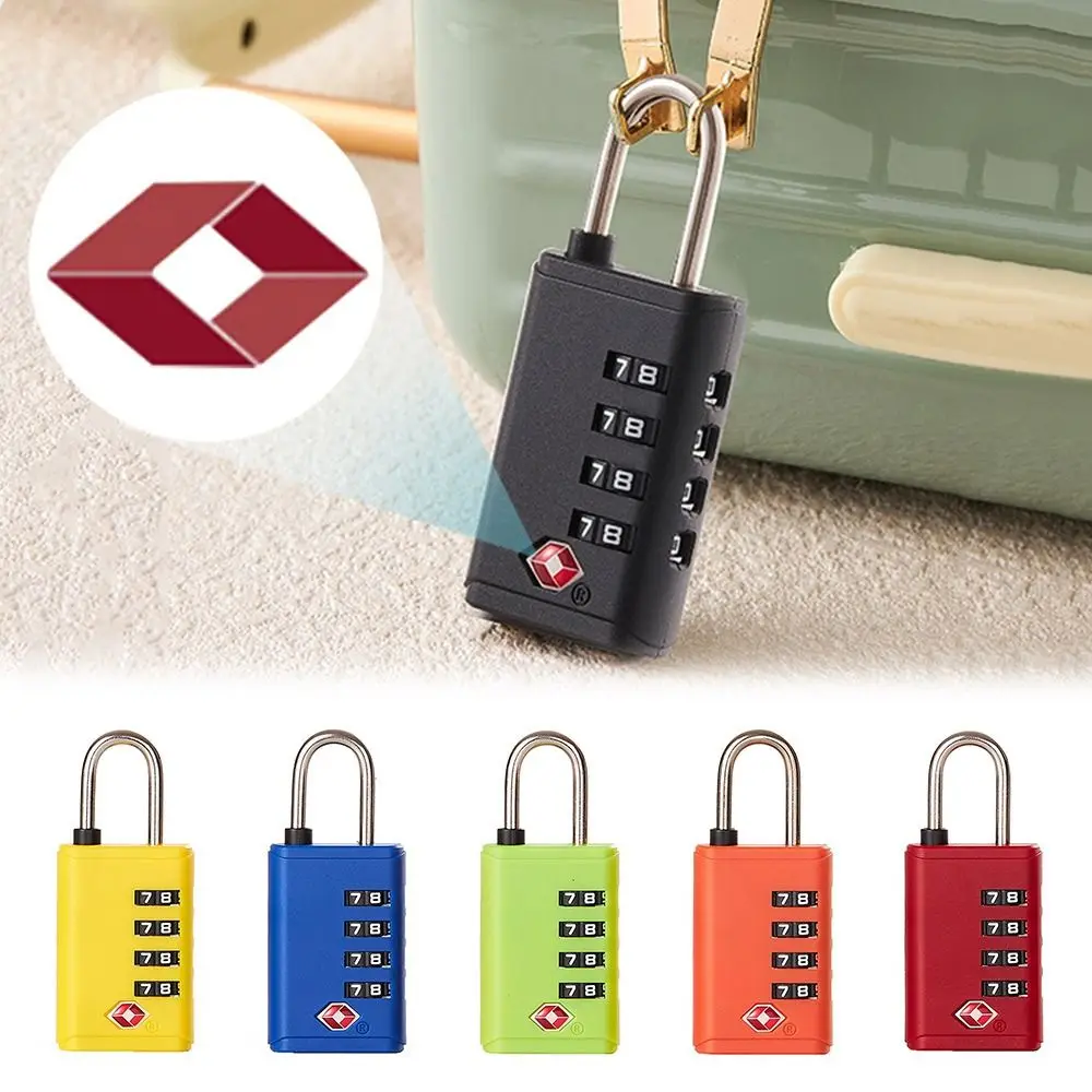 Candado portátil TSA, cerradura de aduana, cerradura de combinación de 4 dígitos, cerradura antirrobo, cerradura de código de seguridad, cerradura de equipaje, protege la seguridad