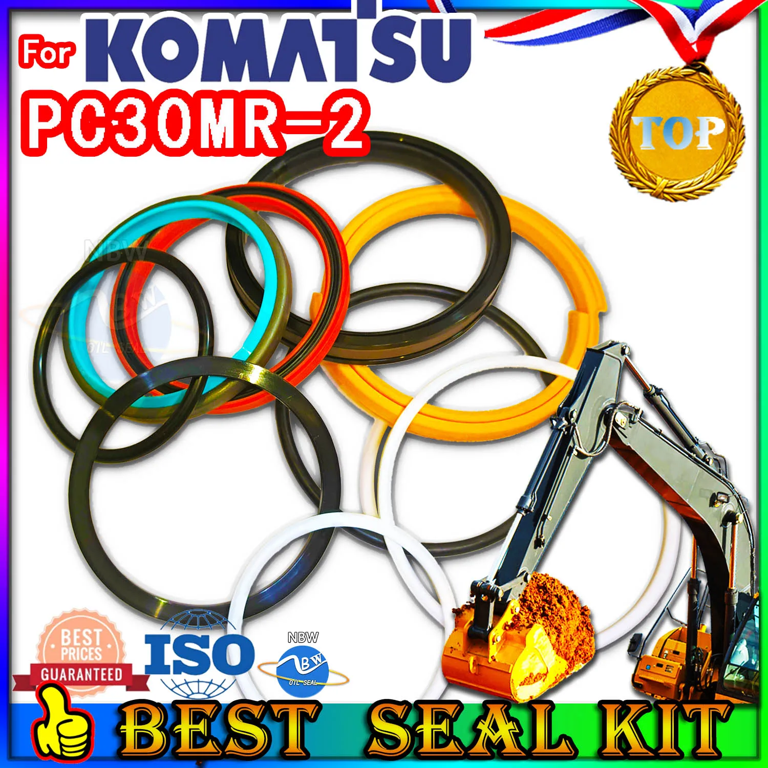 For KOMATSU PC30MR-2 Excavator Oil Seal Kit High Quality Repair PC30MR 2 Joystick O-ring Cylinder BOOM ARM Bucket Hydraulic