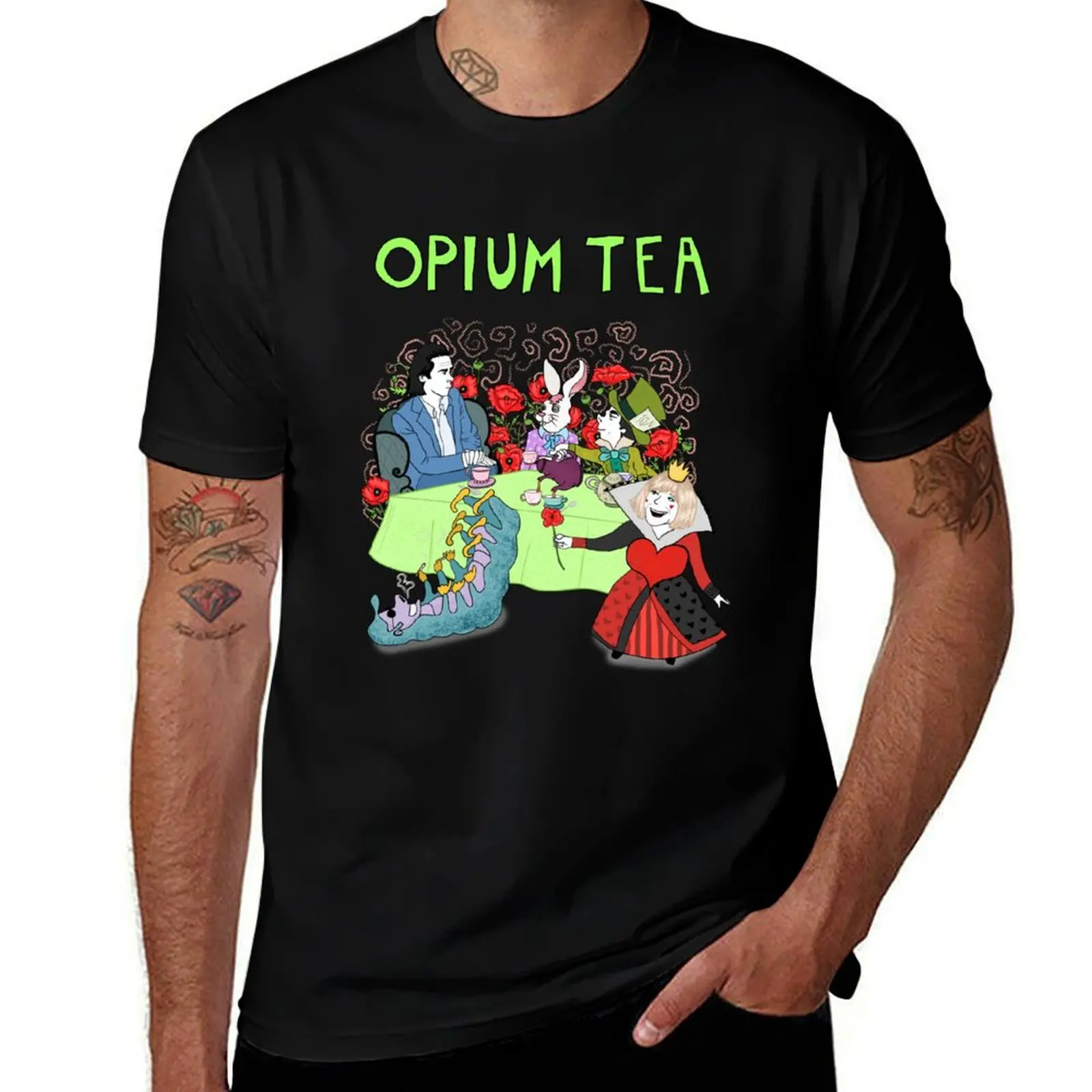 Opium Tee - Nick Cave T-Shirt vintage clothes Aesthetic clothing anime shirts men