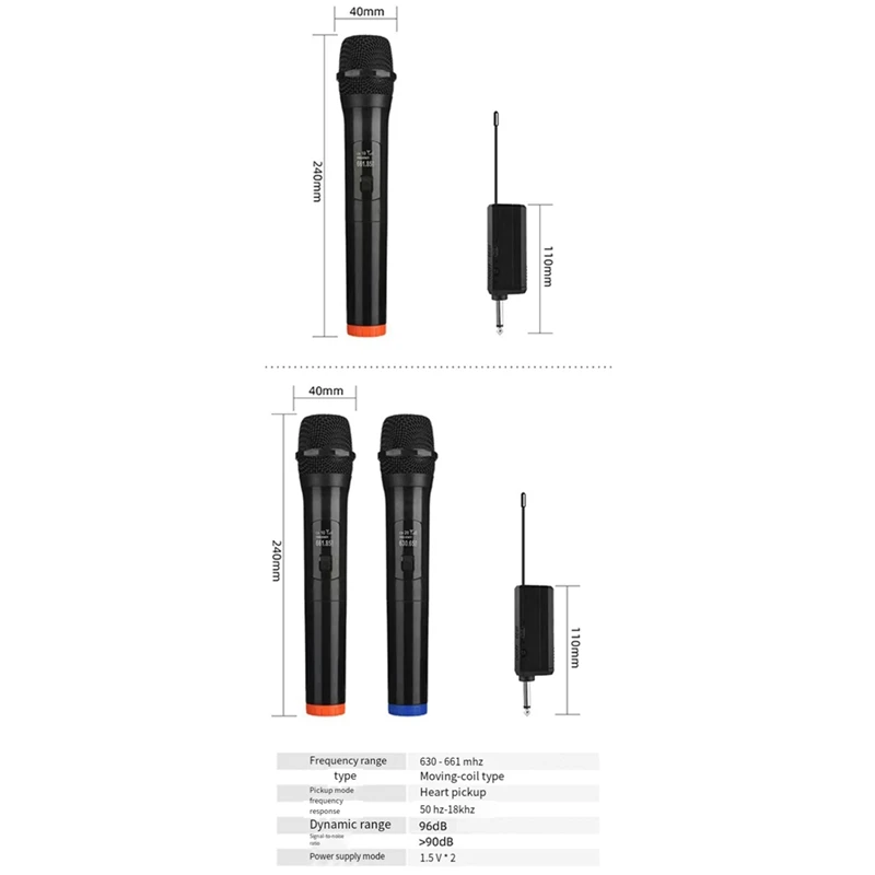 ميكروفون صوت لاسلكي منزلي خارجي ، غناء مكبر صوت للحفلات ، مجموعة واحدة ، 2 سحب