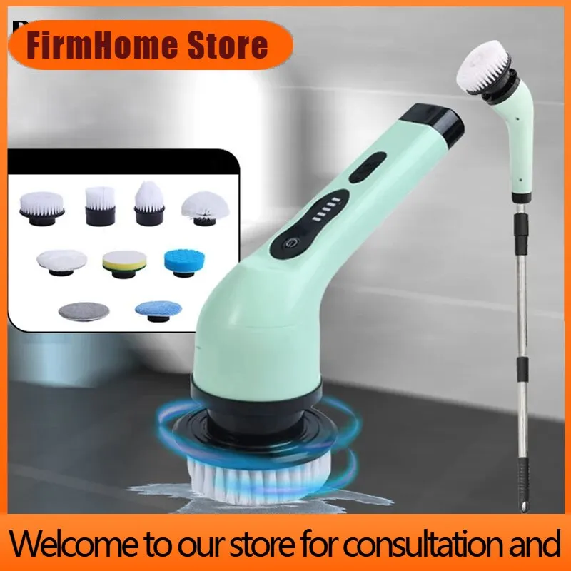 FirmHome StoreWireless Electric Cleaning Brush Bathroom Window Kitchen Automotive Multifunctional Household Rotating Cleaning Ma
