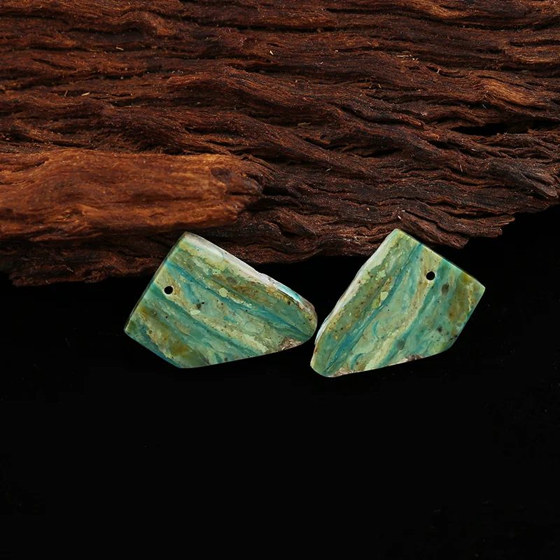 AAA+Artisan-Crafted Nugget Blue Opal Pendants Beads, Genuine Natural stones beads, Unique Stones for jewelry & DIY Earring Beads