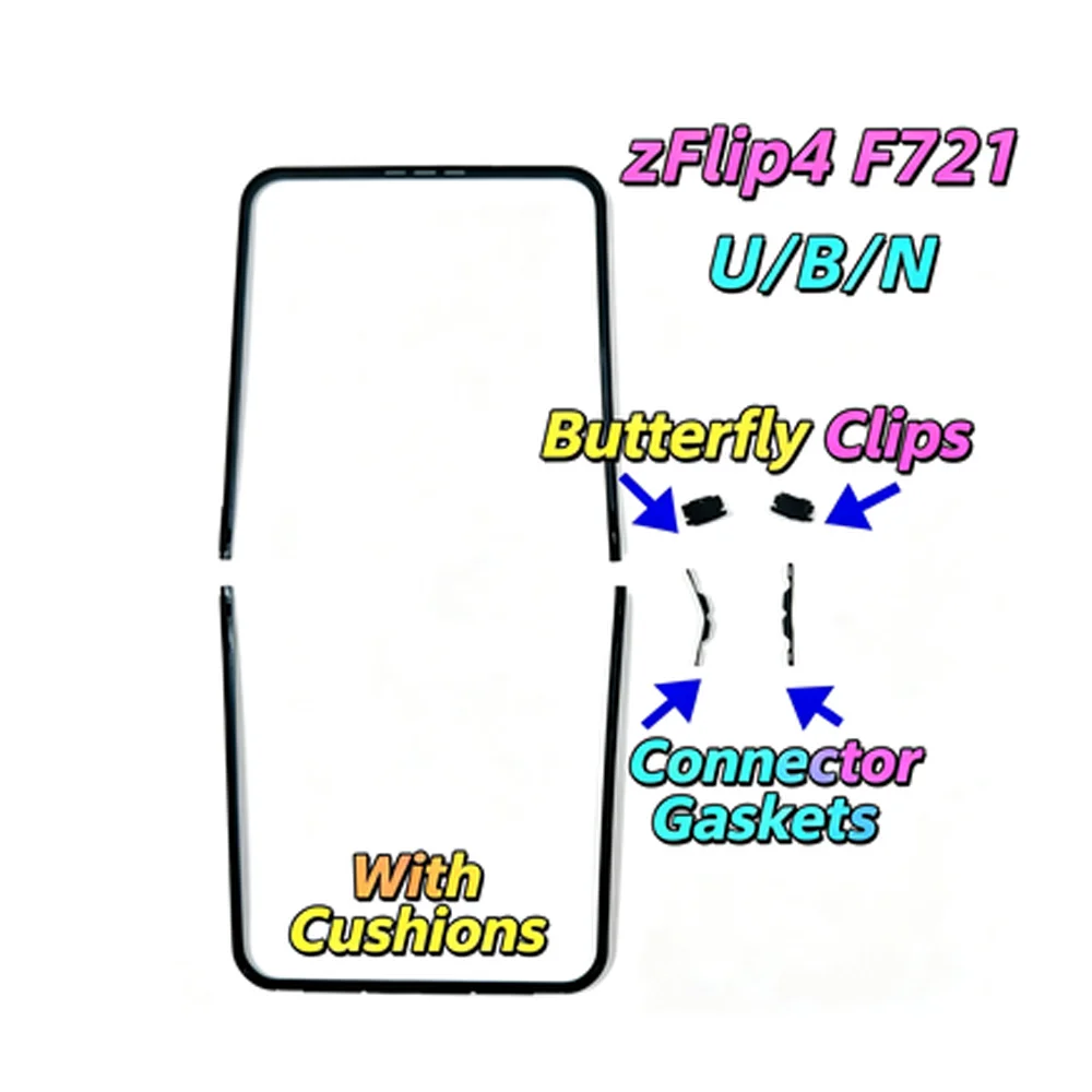Edge Strips For Samsung Galaxy Z Flip 6 5 4 3 5G F741 F731 F721 F711 F707 Middle Frame Stand Housing Bezel Replace Repair Parts