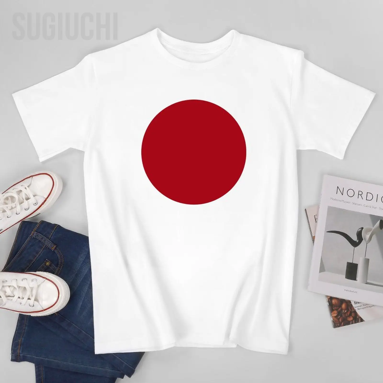 Men Japan Flag Rising Sun Tshirt Tees O-neck T Shirts Women Boys 100% Cotton Short T-Shirt Unisex All Seasons