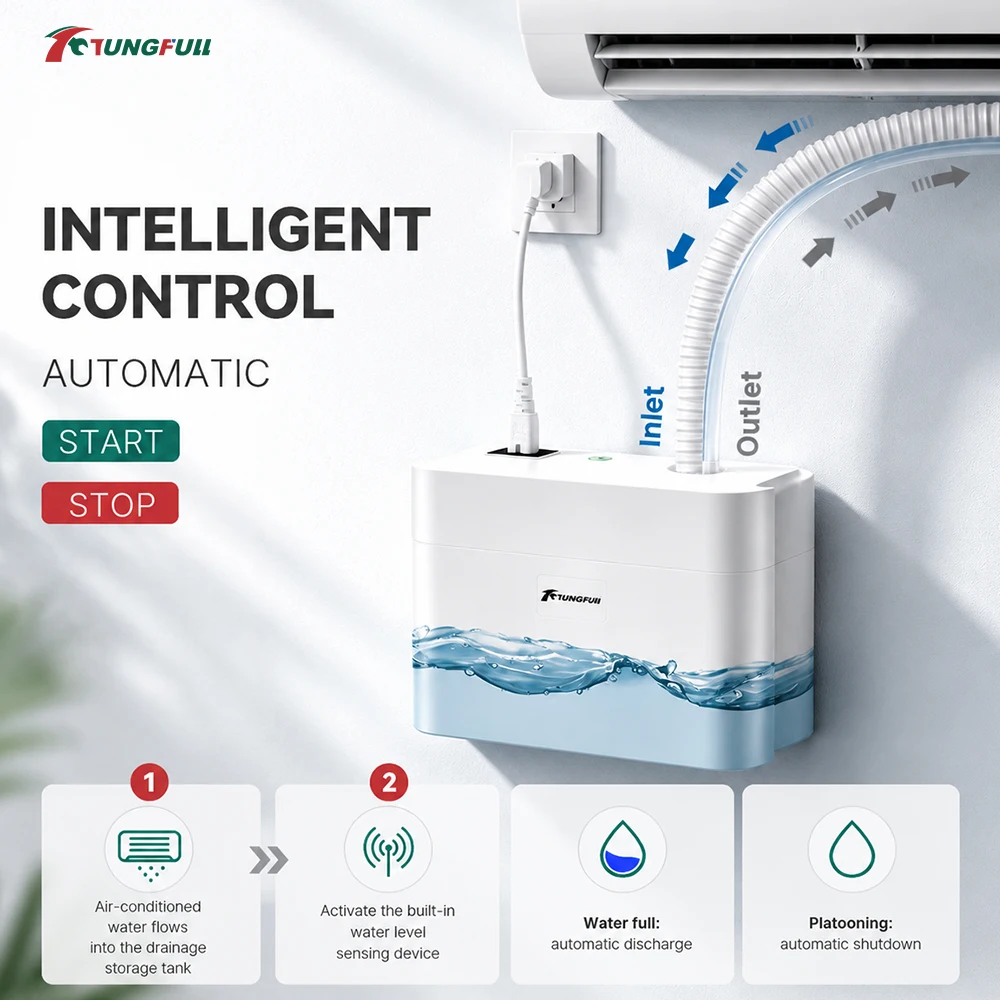 220V Air Conditioner Drainage Pump Automatic Condensate Removal Lift Pumps With 5M Hose For 1-3P/1-5P On-hook Air Conditioner