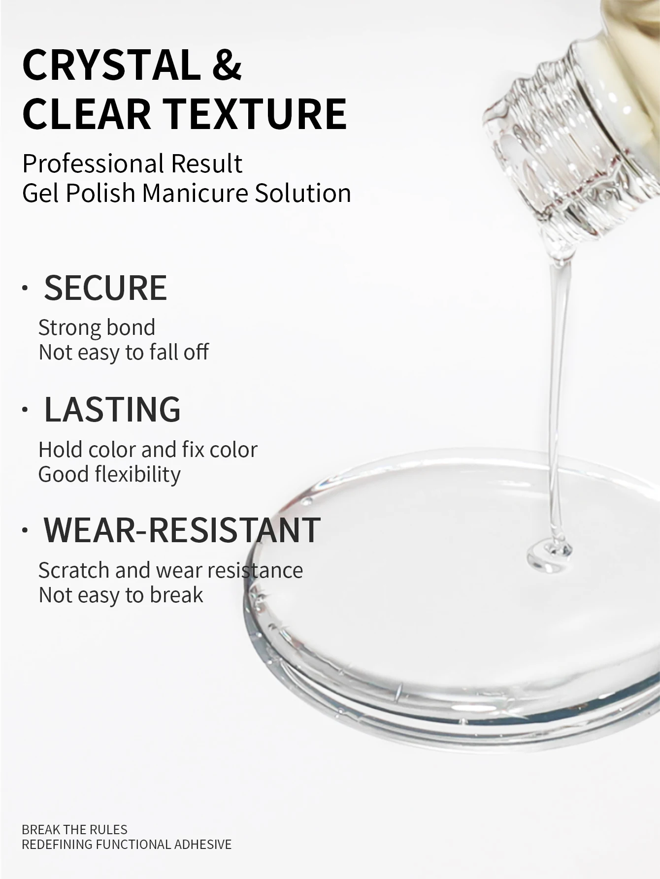 RS NAIL 2 in 1 No Wipe Top Coat e Base Coat Smalto per unghie in gel Base multifunzionale Gel semipermanente Soak Off Gel Lacca per unghie