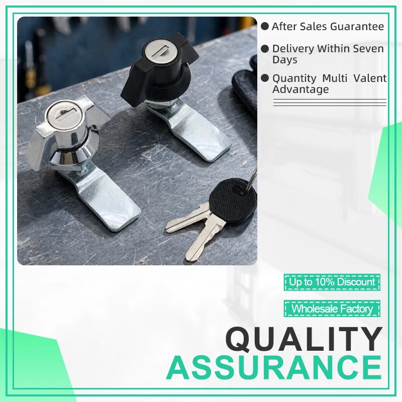 4pcs Cabinet Mechanical Equipment Electrical Box Electrical Cabinet Door Zinc Alloy Handle Cylindrical Tongue Lock