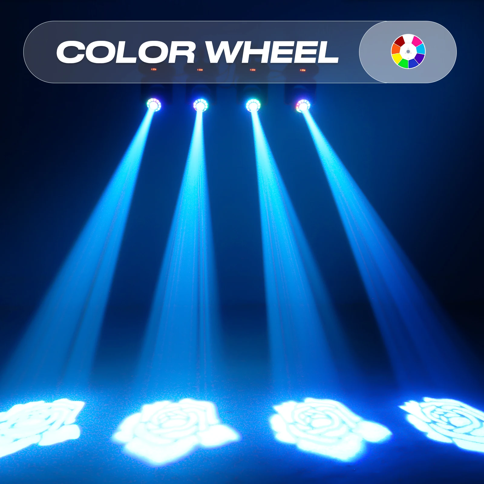 U'King 60W LED Moving Head Licht DMX512 Fernbedienung RGBW 4IN1 LED Strahl Spot Bühne Lichteffekt für DJ Disco Party Show – Detail 3