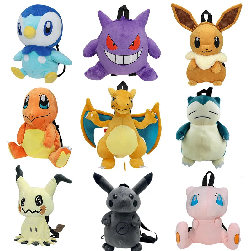 

Рюкзак TAKARA TOMY с покемоном, Charizard Eevee, храп, Gengar, Аниме Сумка, новые детские мягкие игрушки, Мультяшные плюшевые куклы, подарок