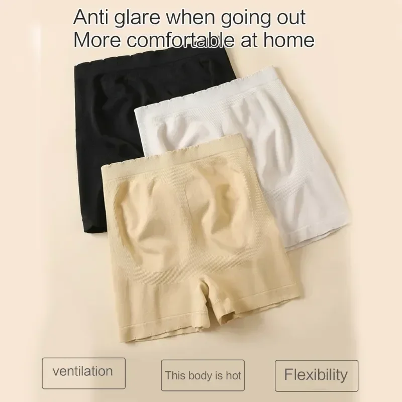 Nicht-curling Panty Anti-glare Hosen Kurze Unterwäsche Schlanke Taille Dropshipping Elastische Unter Boxer Fit Röcke Sicherheit Frauen