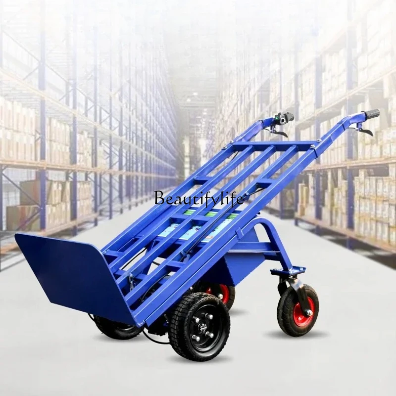 

yj15 Electric Hand Push Tiger Cart Truck Transportation Construction Site Trolley Household Agricultural