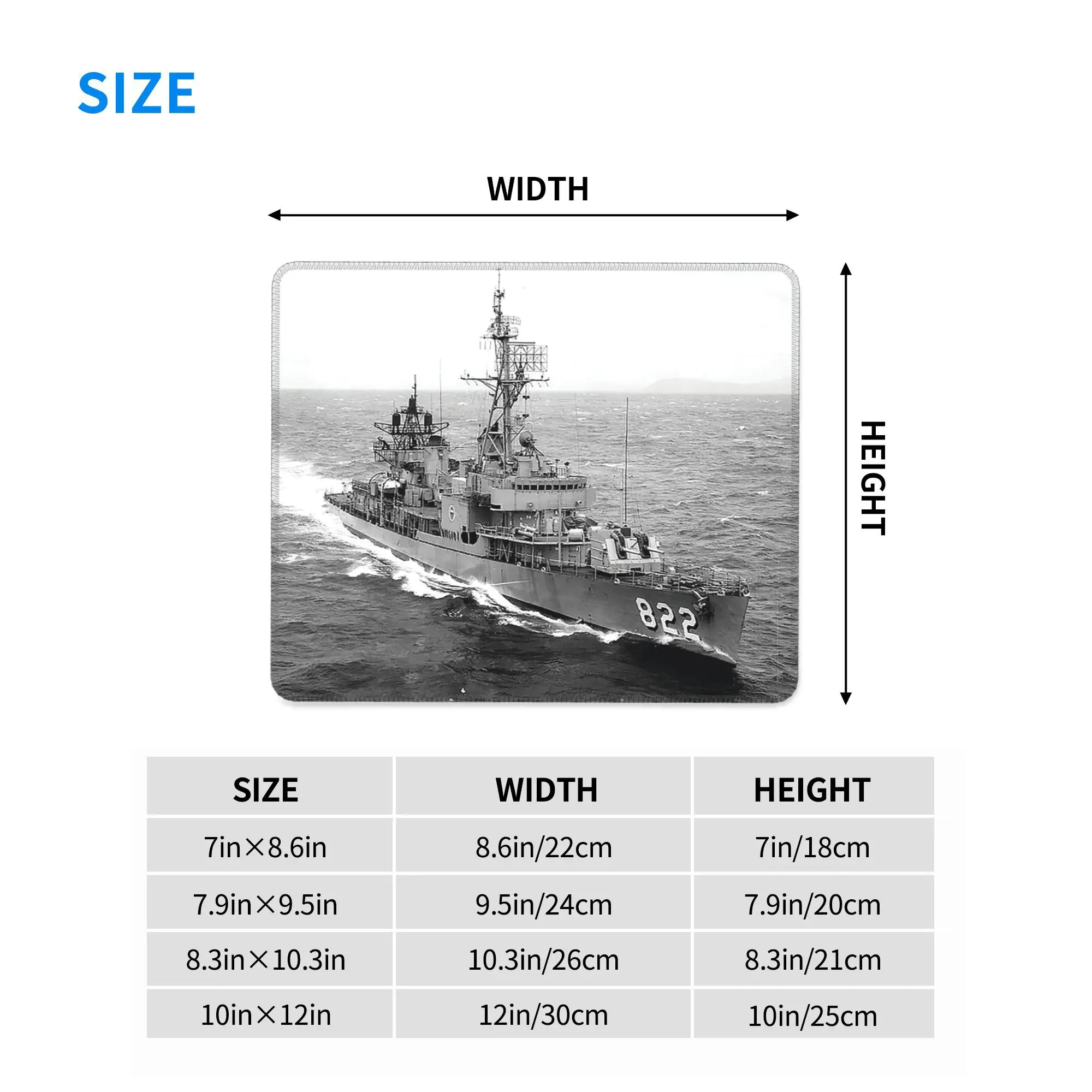 USS ROBERT H. MCCARD (DD-822) SHIP'S STOR マウスパッド コンピュータ キーボード マウス マット ゲーマー PC ラップトップ デスク マット オフィス テーブル マット