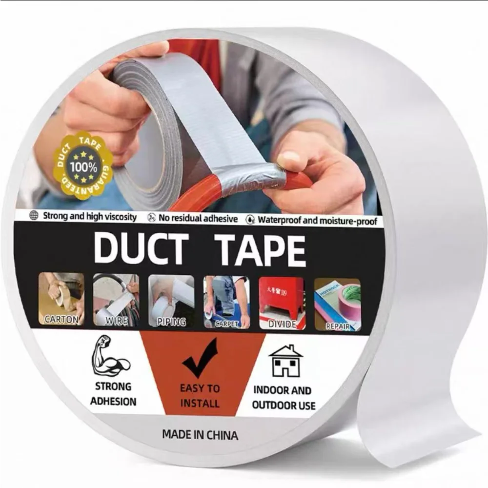 Silver Gray Duct Tape, Single Sided, No Residue, Wear Resistant & Easy Tear, for Carpet Seaming and Edge Sealing
