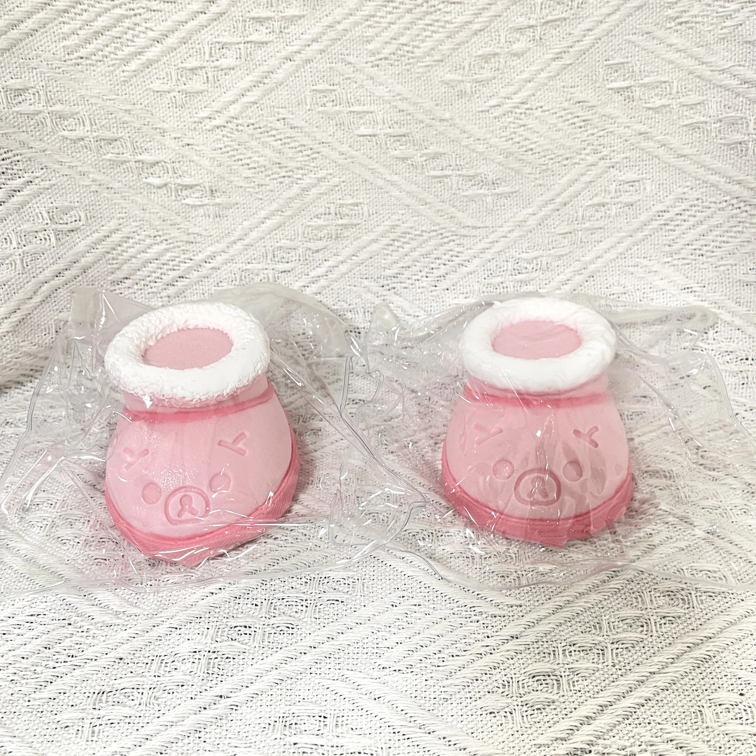 2026 Hot 1Pc Soft Taba Squishy toy with Butter texture - Sweet snow boots Bear shaped to relieve stress - Food grade silicone