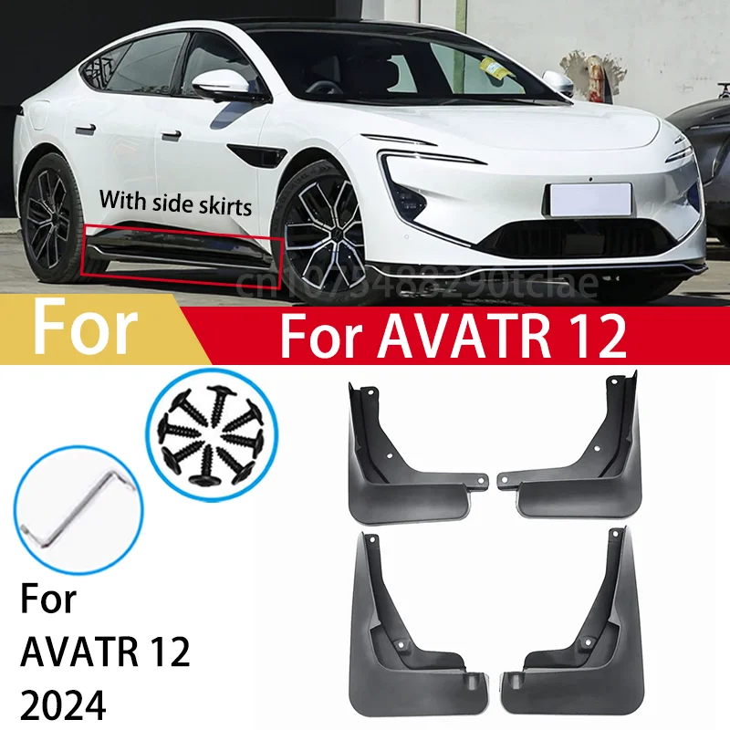 

4pcs Mudguards For AVATR 12 2024 Mud Flaps Fender Cover Flares Splash Guard Cover Exterior Accessories