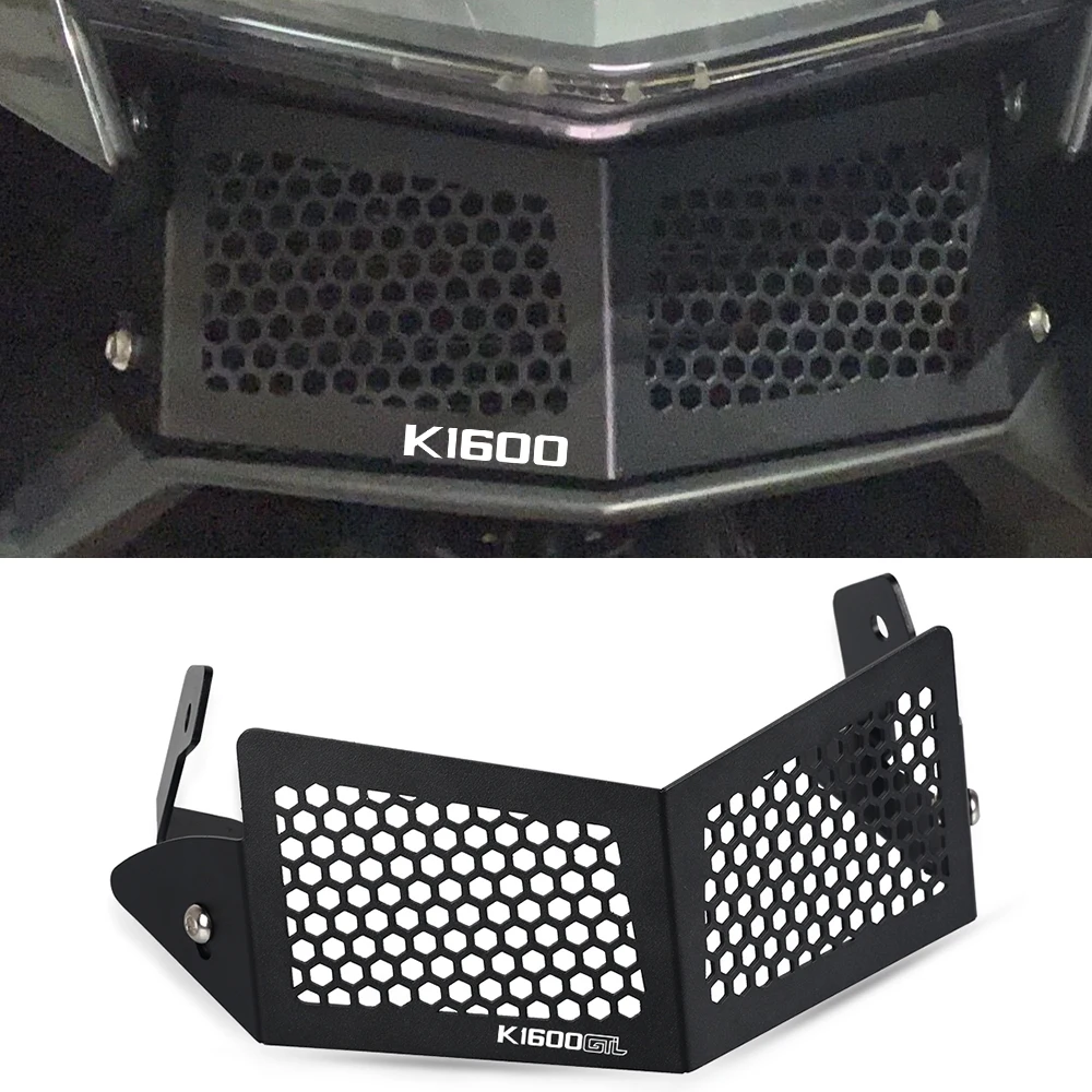 

For BMW K1600GT K1600GTL K1600 GT K1600B Motorcycle Oil Cooler Protection Grille Front Fairing Vent Radiator Guard Grill Cover