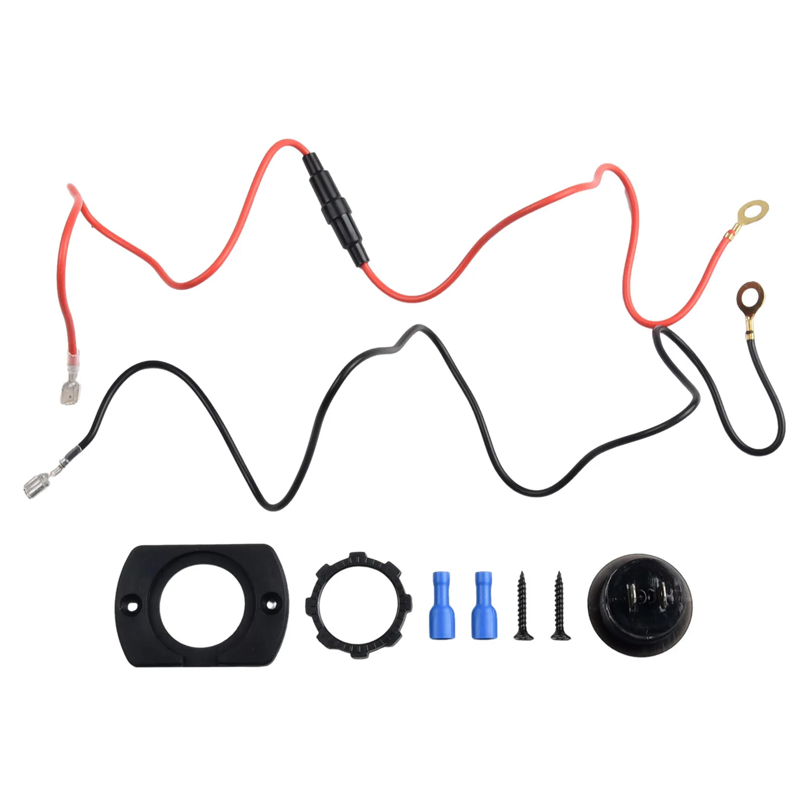 ON OFF Switch Motorcycle Touchscreen Real Voltage Display LED Digital Display SUV Wiring Harness Manual Measurement Deviation
