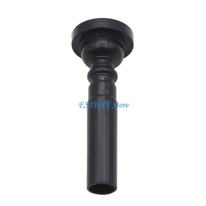 G6DE 2 Pieces ABS Plastic Trumpet Mouthpiece for Professional Brass Woodwind Instrument Parts Black White Colors
