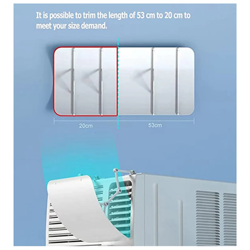 Air Conditioner Wind Deflector Deflector for Window Unit, Retractable Window Air Conditioner Air Deflector