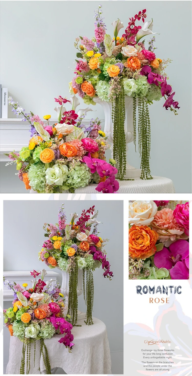 Großhandel Künstliche Blumenkugel Vintage Verwelkte Rose Braut-Handstrauß Seidenblumen Hochzeit Verlobung Event Tischdekoration – Detail 7