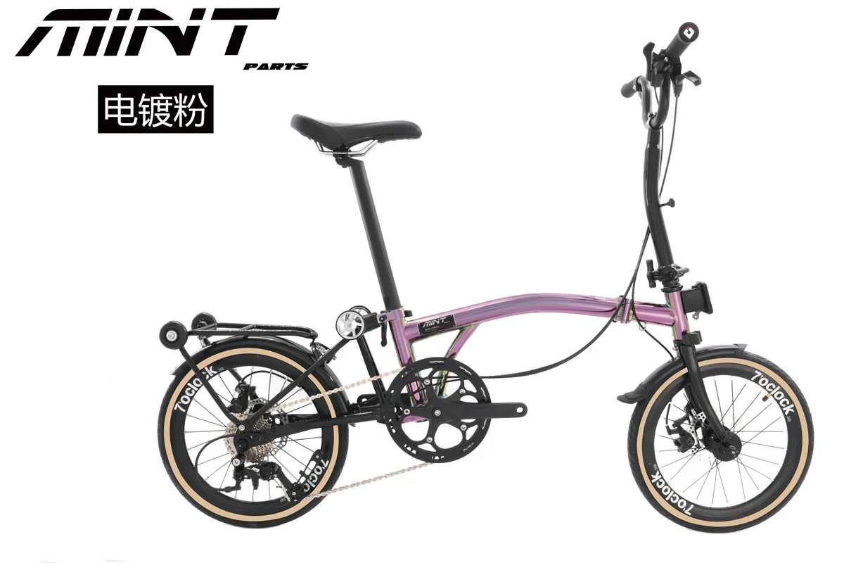 MINT T9B 16Inch Folding Bike /9-Speed Three Folding Bicycle / Disc Brake Bike