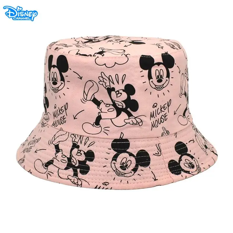 2024 Disney Mickey Mouse Bucket Hat Mickey Fishing Cap Cute Minnie Bob Ricard Panama Hats Summer Shade Cap Female Kids Caps Gift