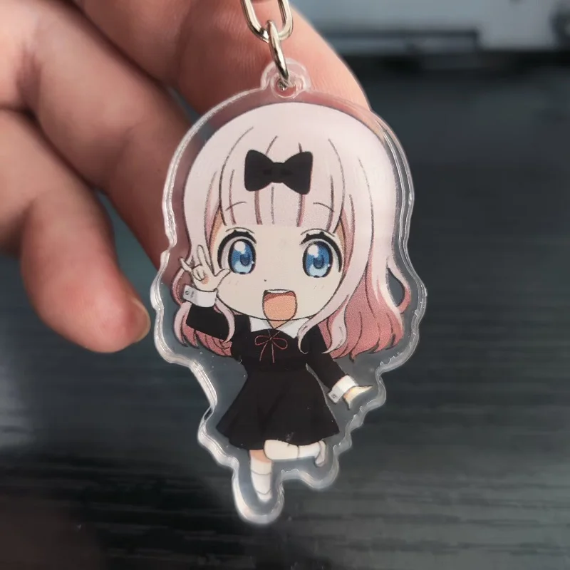 Kaguya-Sama: Love Is War Anime Figures Shinomiya Kaguya Iino Miko Cosplay Acrylic Key Chains Kawaii Bag Pendant Decor Fans Gift