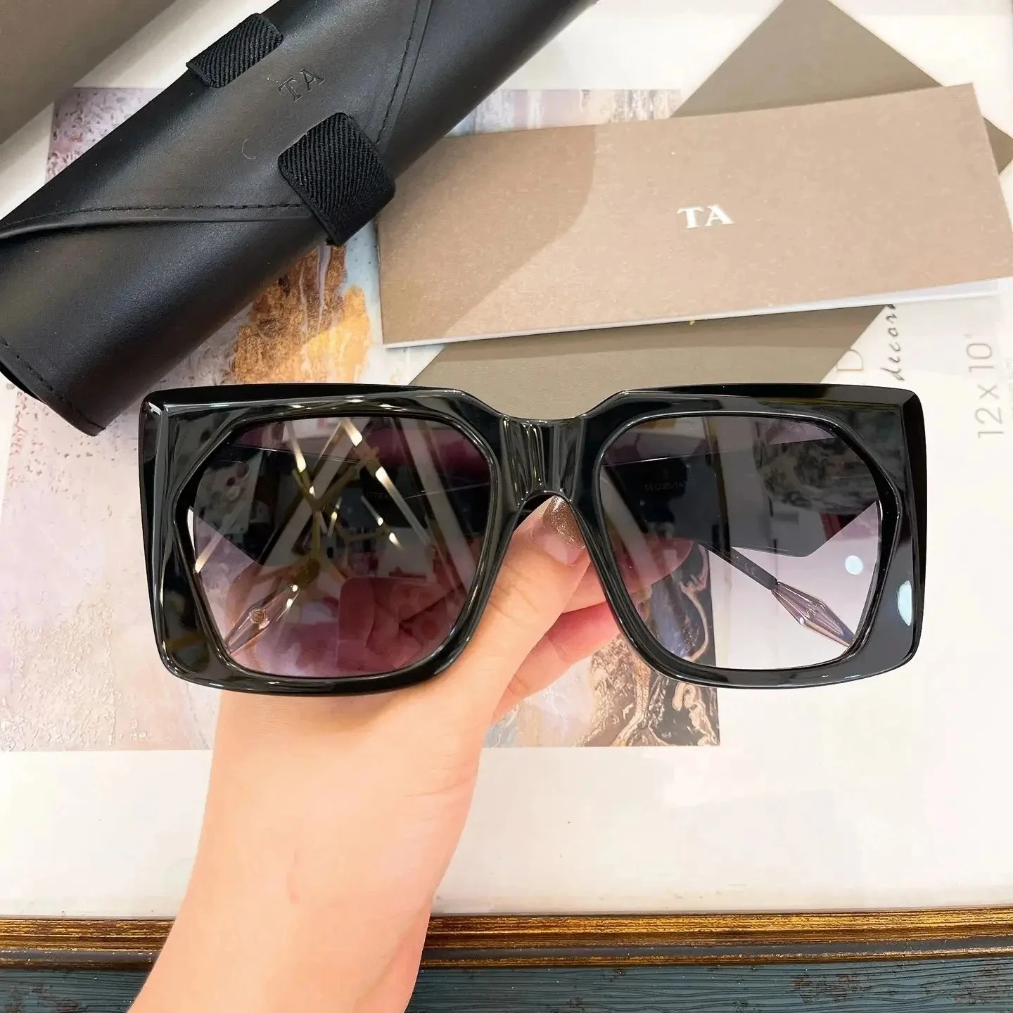 

Authentic For DIYTA DT DTS430 Oversized Alloy+Acetate Frame Men Women Sun Glasses Casual Stylish Male Couple Eyewear With Box