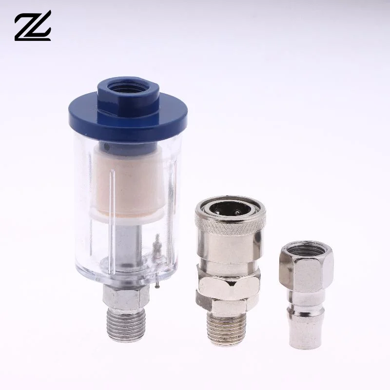Air Oil Water Separator Filter Kit 1/4'' Thread With Moisture Trap Spray Gun Pressure Parts Air Compressor Tool JPN Interface