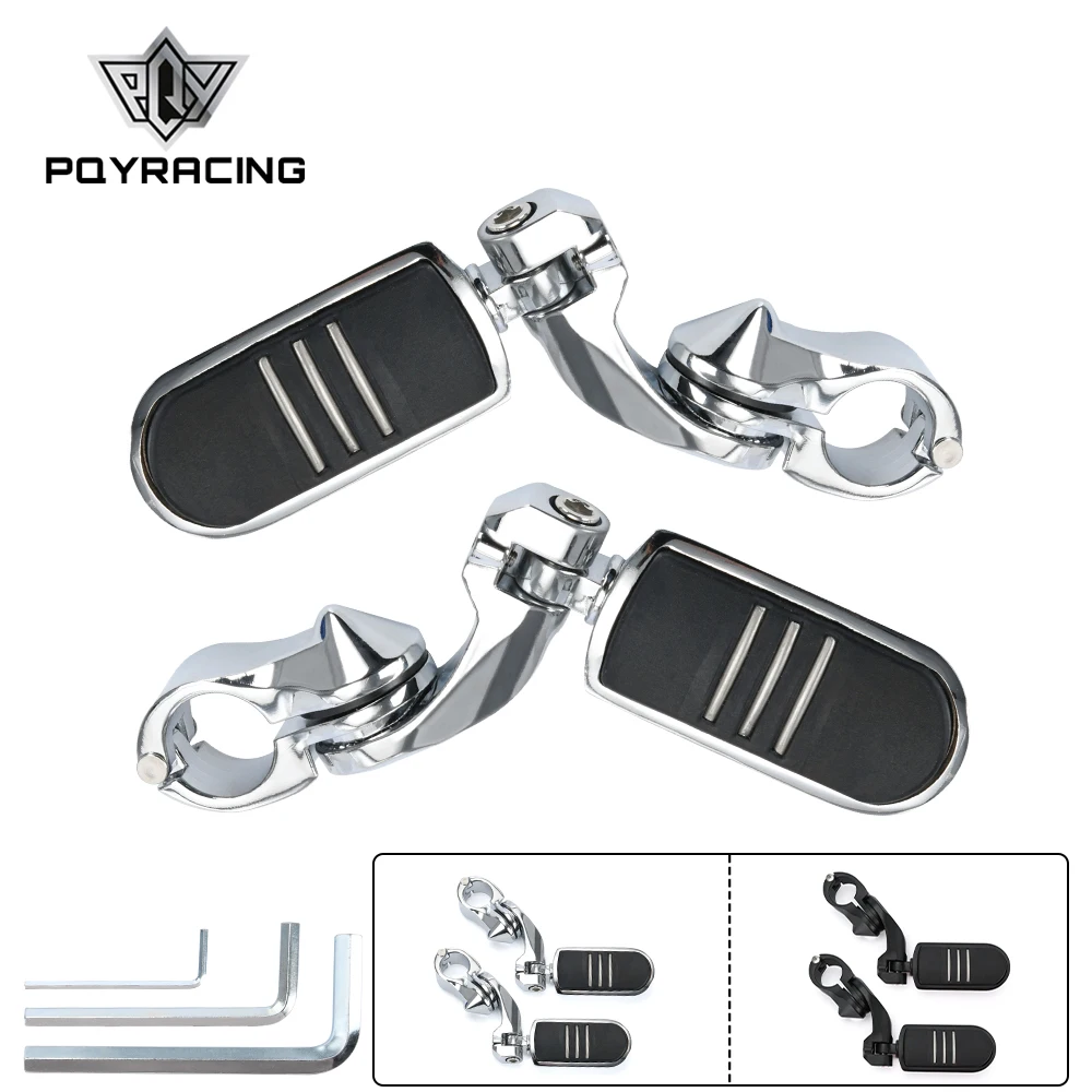 

Universal Motorcycle Foot Rest Highway Engine Guard Foot Pegs Mount For Harley Honda Kawasaki Suzuki 1 1/4" 32mm Chrome Black