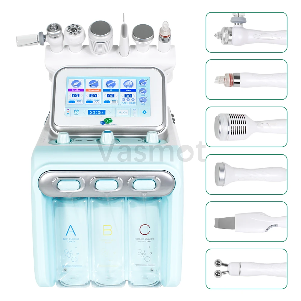 6/7IN1 Hydrogen Oxygen Water Dermabrasion Machine Deep Cleansing Water Jet Diamond Facial Clean Dead Skin Removal For Salon Use