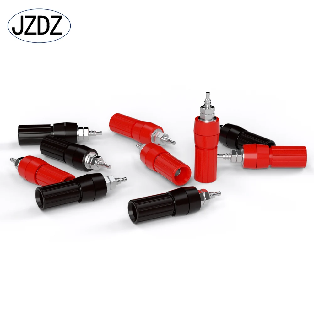 JZDZ 10PCS 4MM Banana Socket Binding Post Nut Banana Plug Jack Electrical Connector Terminal DIY Parts J.50008