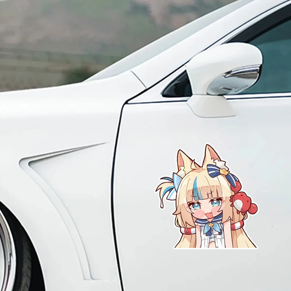 Cars Styling Waterproof VTuber Sameko Saba Body Vinyl PVC Film Stickers Modification Exterior Decals Notebook Suitcase Available