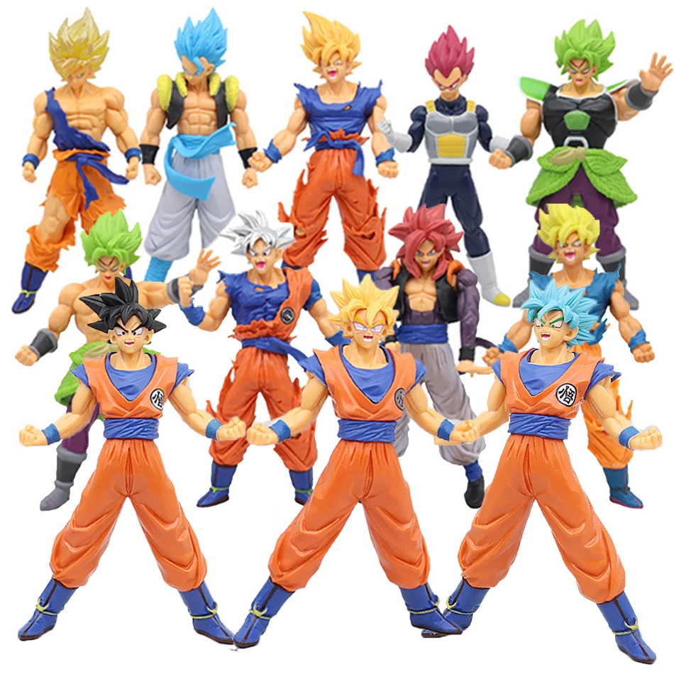 Dragon Ball Z Super Saiyan Anime Figurine Model GK Rose Goku Action Figure DBZ Gohan Figures Vegeta Statue Collection Toy Figma