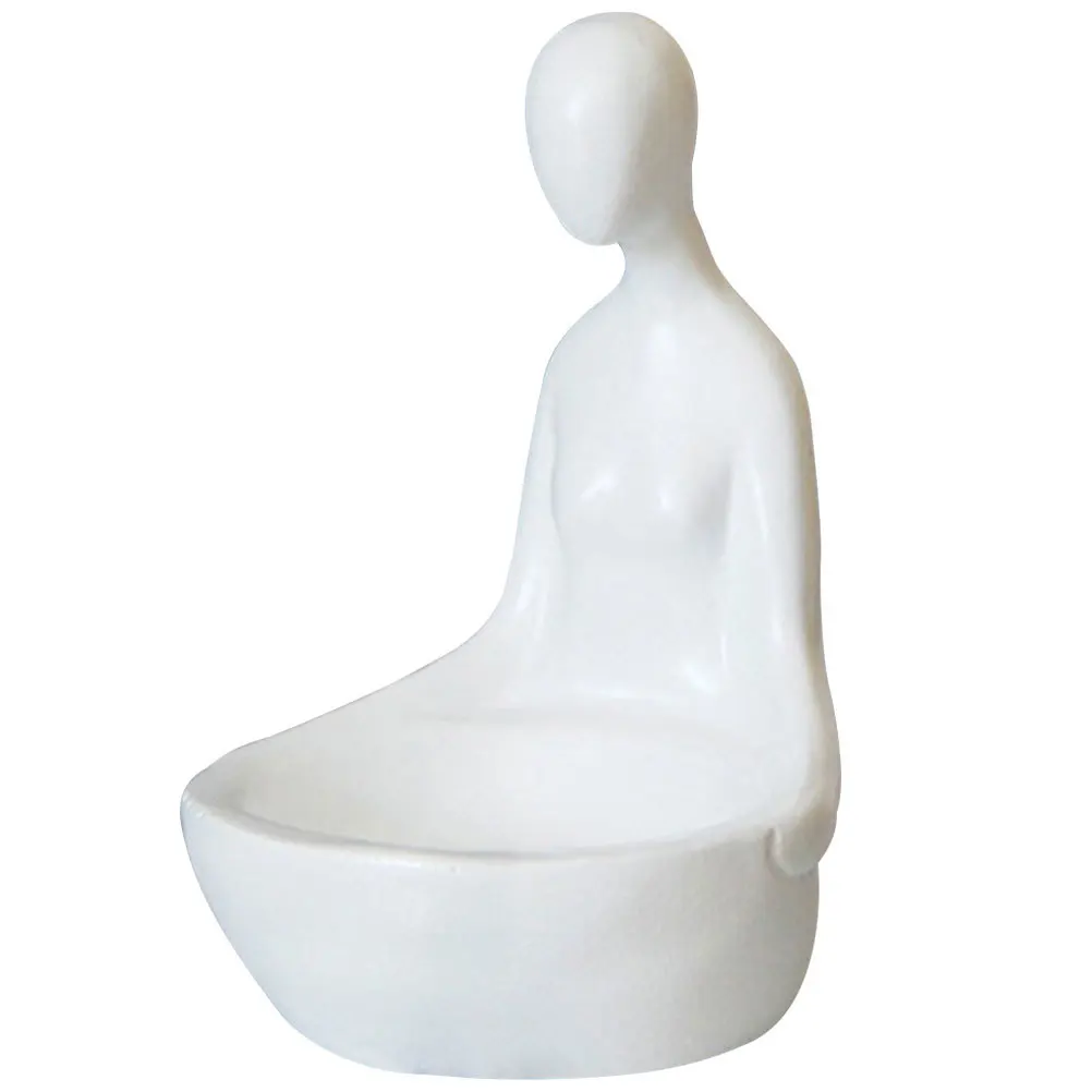 

Abstract Figure Resin Holder Sitting Shape Stable Table Decor Flameless Candlestick Ornament Holder