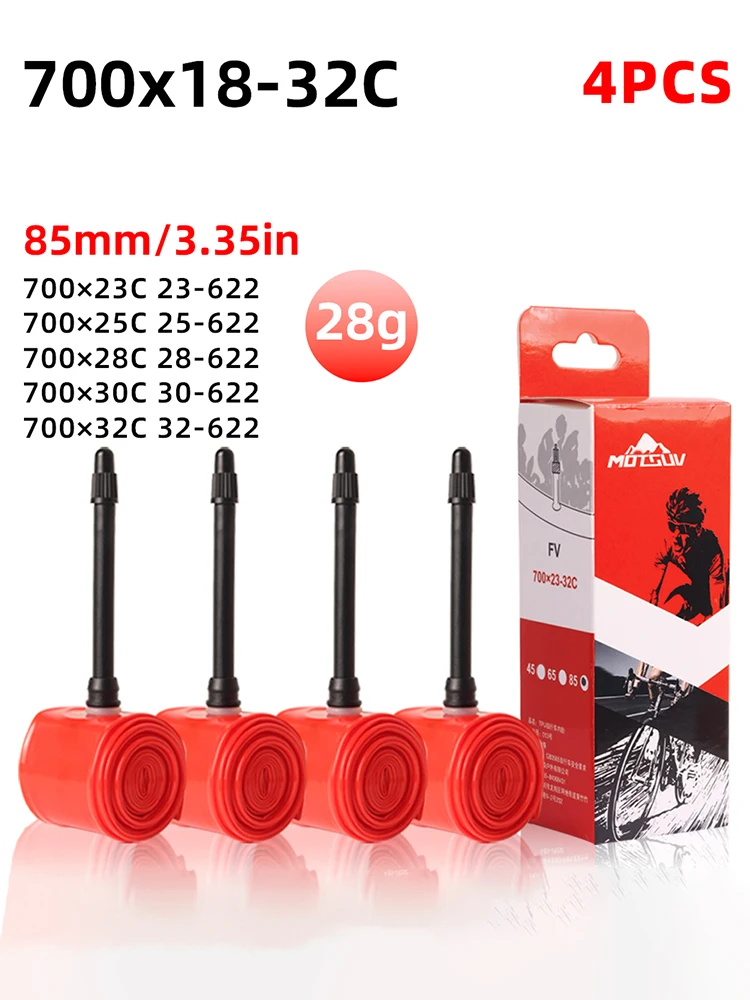 AliExpress VXM 4 Pcs   Ultralight Bike Inner Tube 700c Road Bicycle TPU Tubes 45mm 65mm 85mm French Valve 23C 25C 28C 30C 32C Cycling Bike Tire