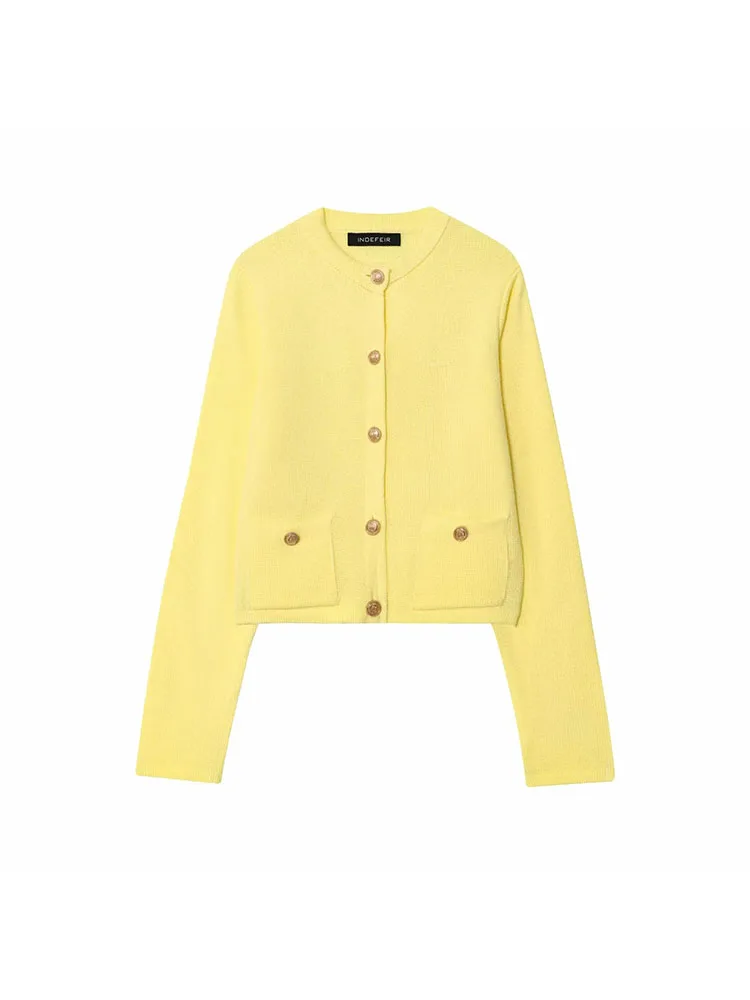 Women Autumn Knitted Cardigan Coat Vintage Burgundy Single Breasted Long Sleeve O Neck Sweater Female Elegant Slim Outwear