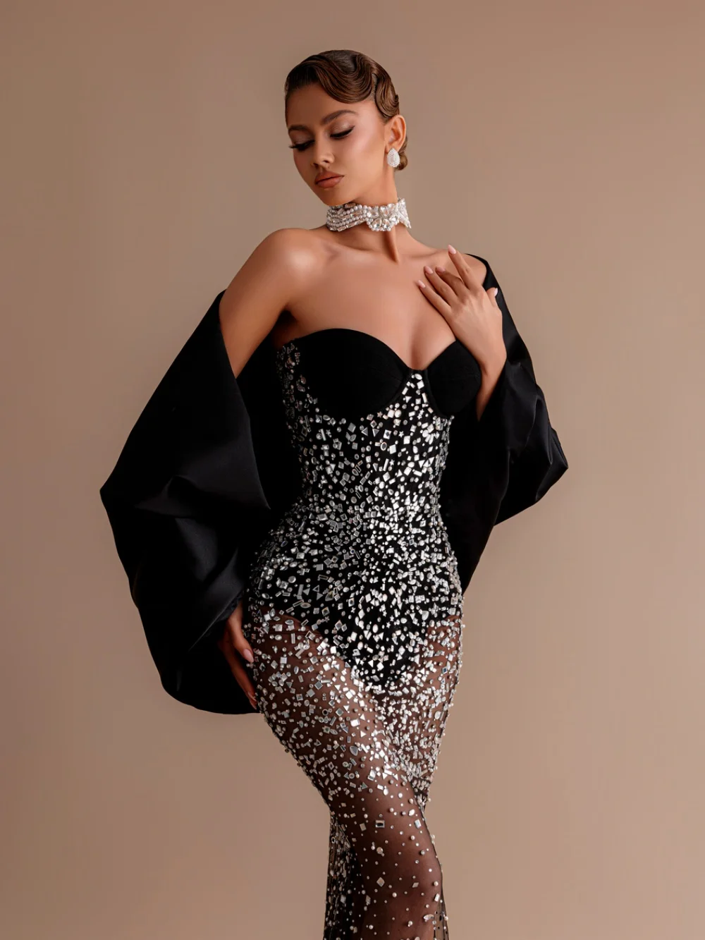 

GraceProm Edgy Sweetheart Evening Dress 2026 Sequin-Mesh Carpet Gown Stylish A-line Floor-Length Party Gown فساتين سهر