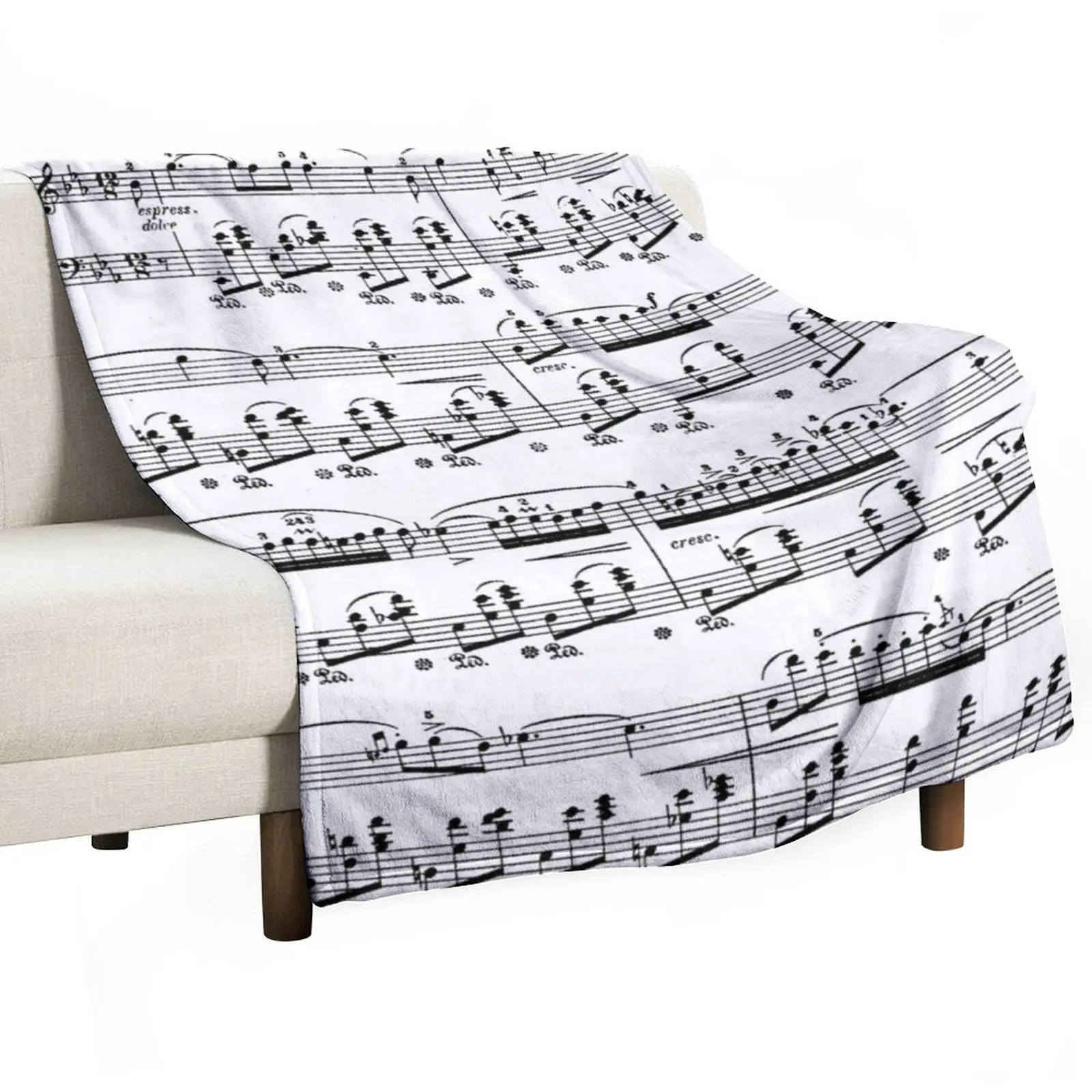 

Chopin Nocturne Throw Blanket Summer Beddings Winter beds funny gift Furrys Blankets
