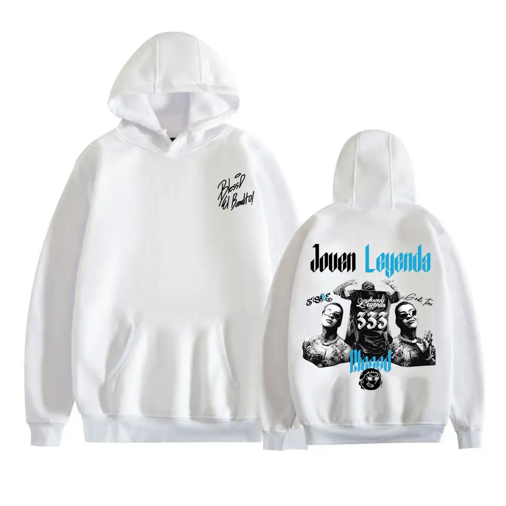 Rapper Blessd SI SABE Album Tour Merch Felpe con cappuccio Uomo Donna Moda Felpe stile Hip Hop Autunno/Inverno Pullover con cappuccio in pile