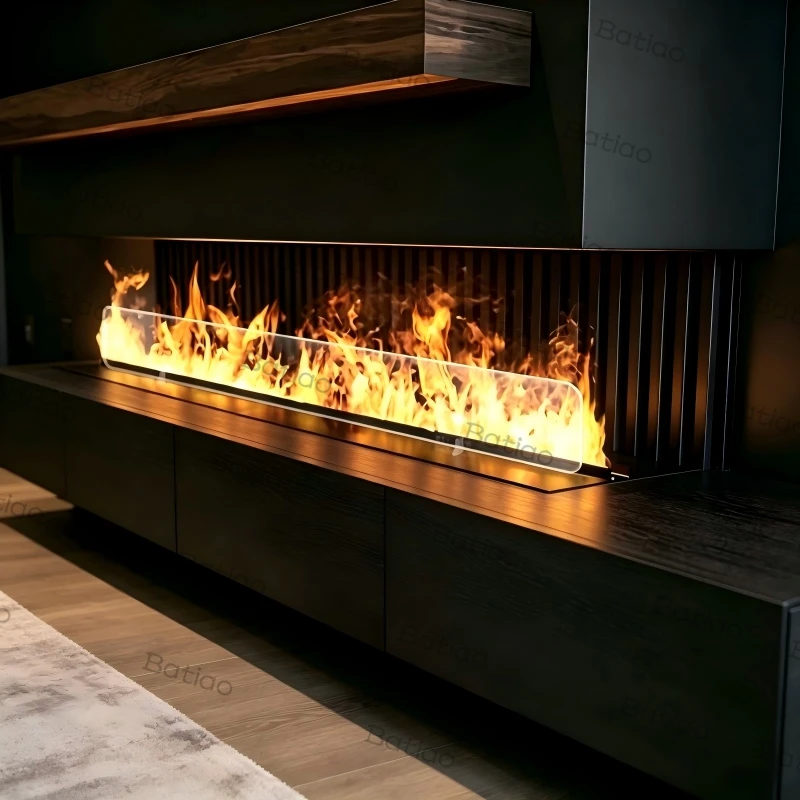 

3D Water Vapor Fireplace Birthday Gift for Husband,Cool Tech Steam Electric Fireplace Man-Cave Decor Present flame chimney