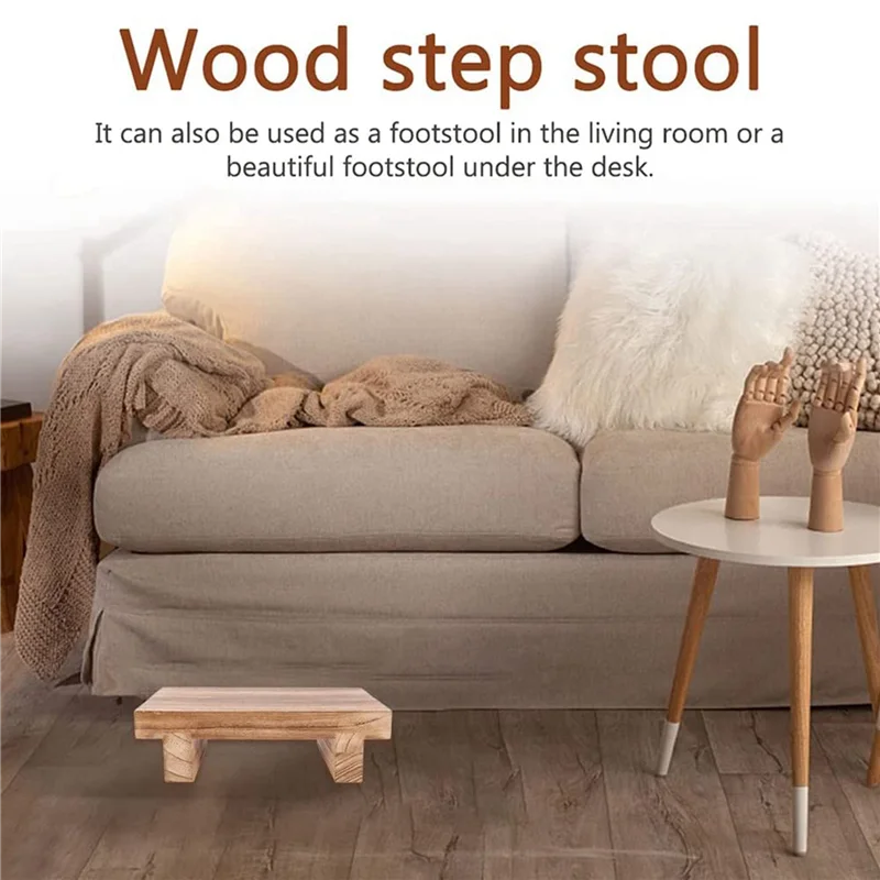 مقعد خشبي A02M-2X للبالغين، مقعد سرير للأسرة العالية، المطبخ، الحمام، الخزانة، مقعد خشبي رائع للبالغين #2