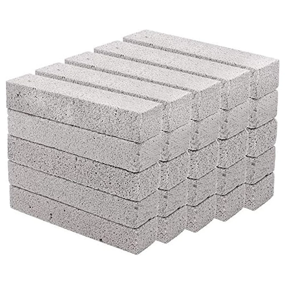 25 Pieces Pumice Stones for Cleaning Grey Pumice Scouring Pad Pumice Stick Cleaner for Removing Toilet Bowl Ring, Bath