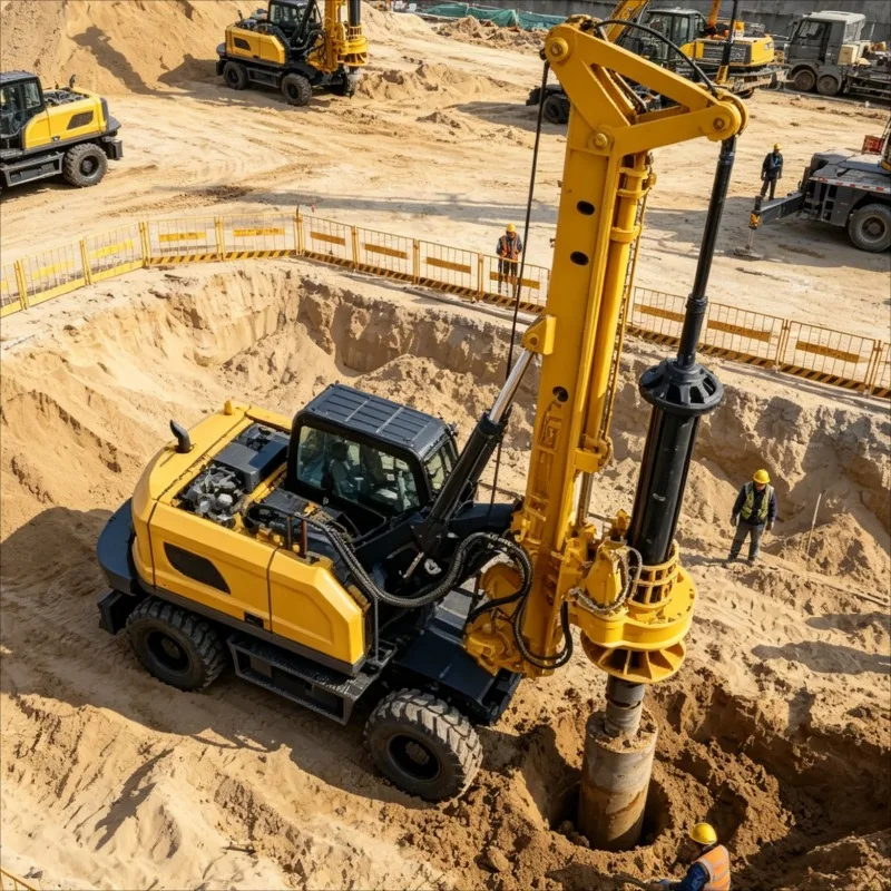 Customized Hydraulic Rotary Drilling Rig Crawler Type High Torque Small Portable Foundation Pile Driver CE Certified