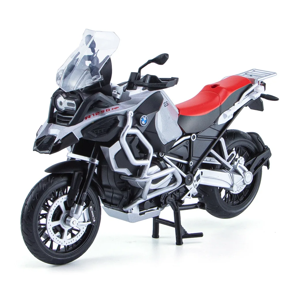 1:12 BMW R1250GS ADV Alloy Die Cast Motorcycle Model Toy Vehicle Collection Sound and Light Off Road Autocycle Toys Car