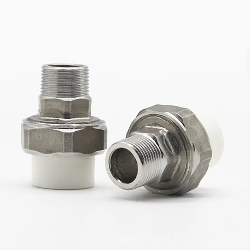 1/2 3/4 1 'stainless Steel Ppr Pipe Fittings External Thread Fittings Hot Melt Household Pipe Fittings Pipe Matching Unit