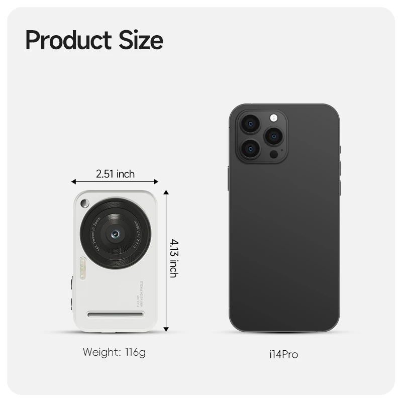 

Hot Sale CMOS Sensor Pocket Camera 2.4 Inch 50MP 1080P Full Hd 16x Zoom Prevent Shake Digital Cameras For Video & Photography