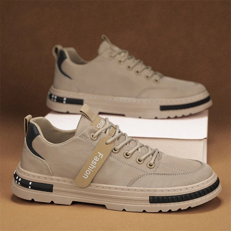 

Men's Casual Shoes Four Seasons New Soft-sole Non-slip Outdoor Work Shoes Flat Shoes Fashion Comfort Youth Walking Shoes