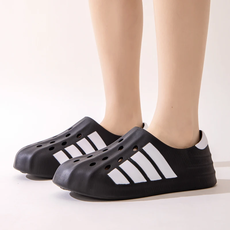 Couples Casual Breathable  Fashion Hole Shoes Summer Non Slip Breathable Slippers  Thick Bottom Versatile Beach Trend Outdoor Sa